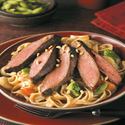 Flat Iron Steaks with Peanut Sauce